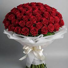 Букет 101 Красная роза Блэк Мэджик в Ахметовскую