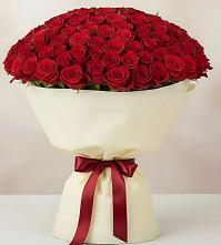 Букет 101 Красная роза Милано в Ахметовскую