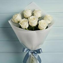 Букет 7 Белых роз Эдлесс Лав в Ахметовскую