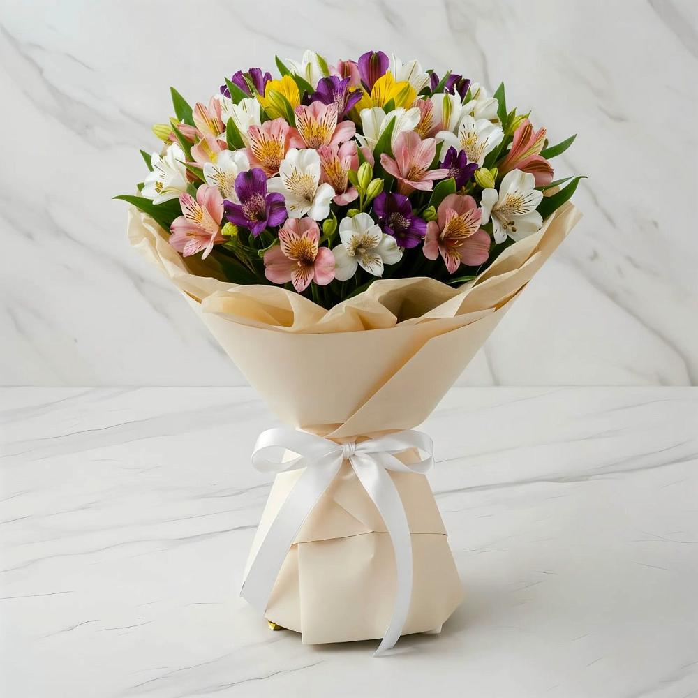 Букет цветов из: Альстромерии в Ахметовскую