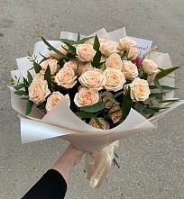 Букет Кремовые розы Латте в Ахметовскую