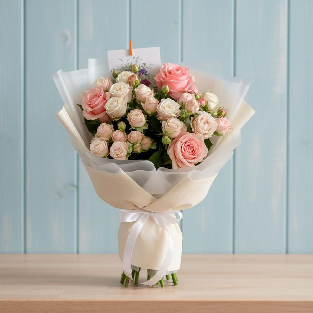 Букет цветов из: Розы в Ахметовскую