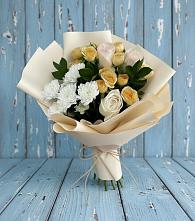 Букет цветов из:  Розы и Хризантемы в Ахметовскую
