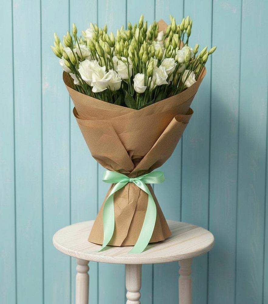 Букет цветов из: Лизиантусы в Ахметовскую