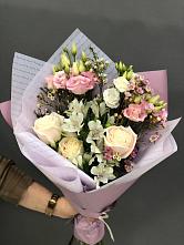 Букет цветов из:  Альстромерии, Розы и Лизиантусы #REPLACE_PRED# Ахметовскую