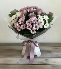 Букет цветов из:  Хризантемы и Розы в Ахметовскую