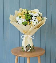 Букет цветов из:  Хризантемы и Розы #REPLACE_PRED# Ахметовскую