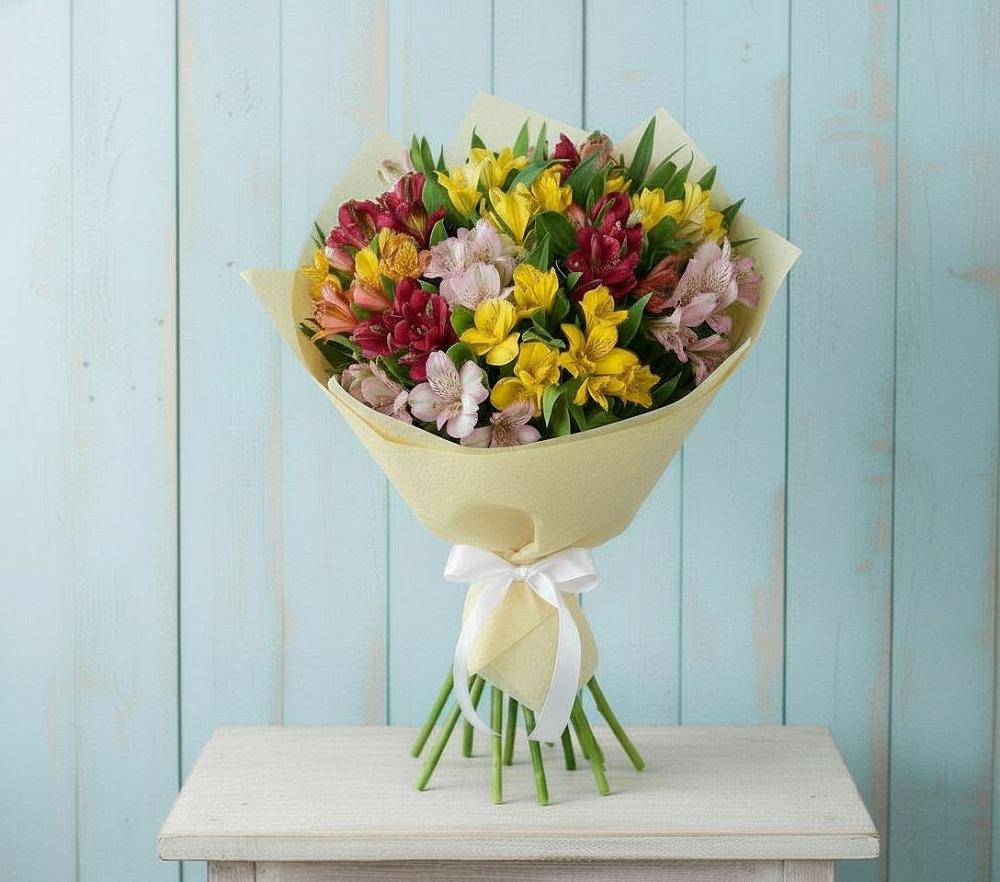 Букет цветов из: Альстромерии в Ахметовскую