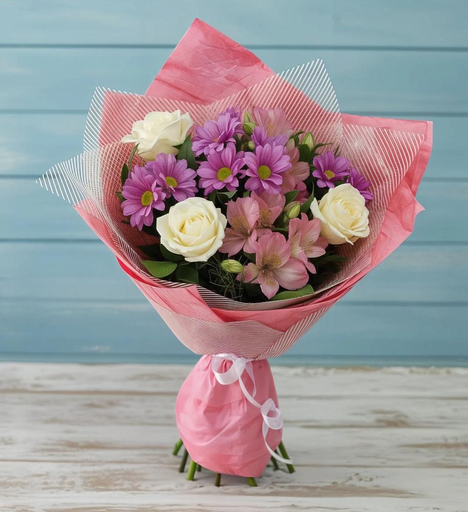 Букет цветов из: Герберы в Ахметовскую