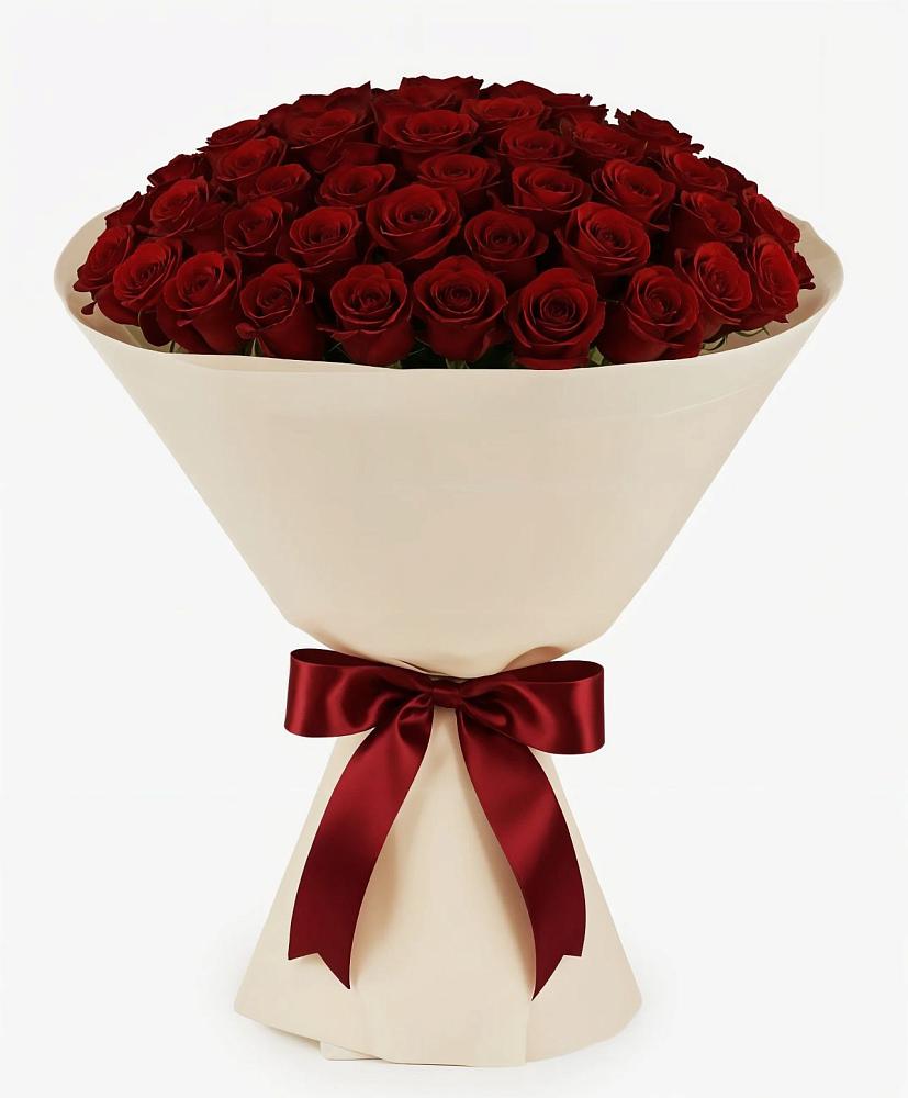 Букет 101 Бордовая роза Блэк Бакарра в Ахметовскую